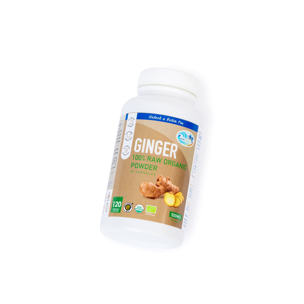 
                  
                    Raw Organic Ginger Capsules - Ocean Botanicals
                  
                