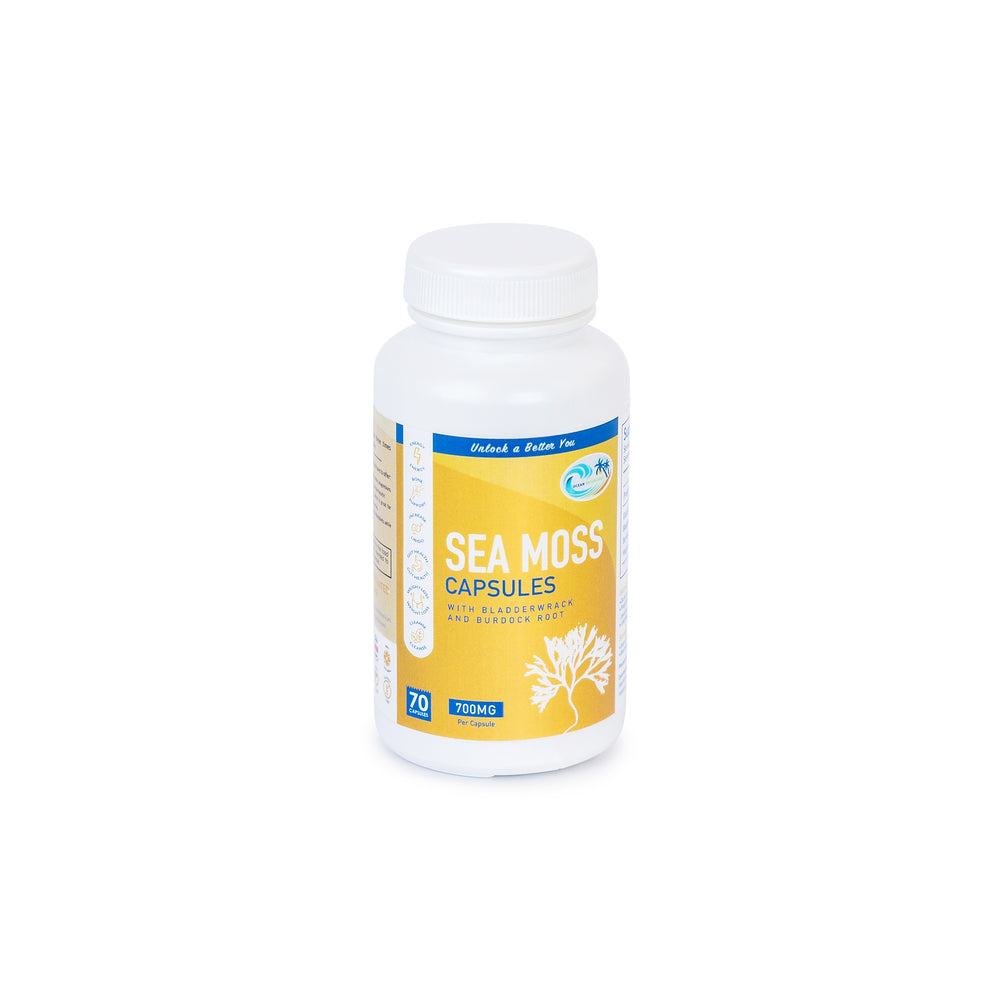 
                  
                    Sea Moss With Bladderwrack And Burdock Root Capsules - Ocean Botanicals
                  
                