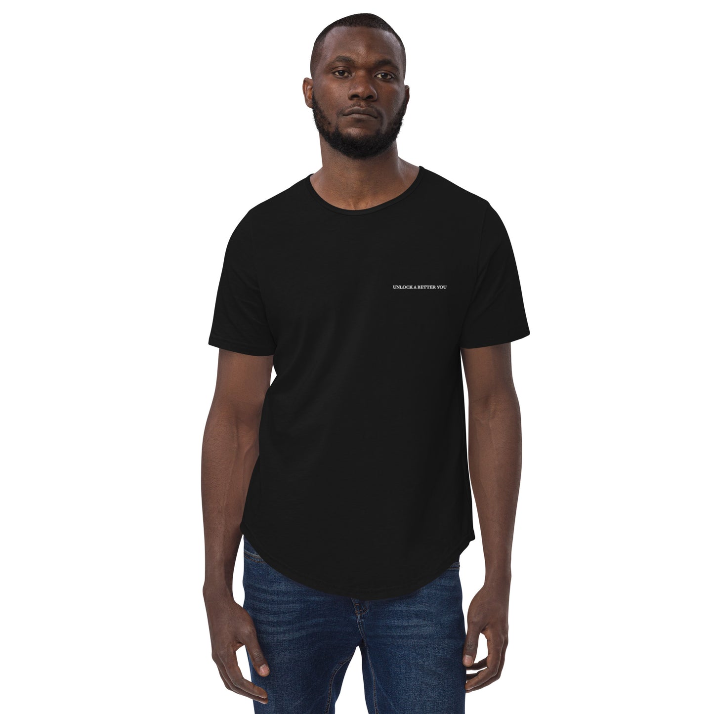 Unlock a better you "Men's Curved Hem T-Shirt" - Ocean Botanicals